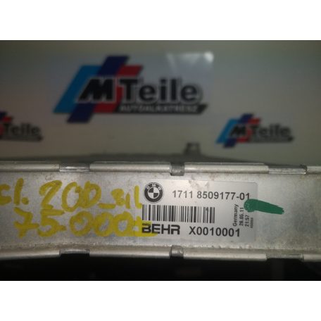 [GYÁRI BONTOTT] BMW - VÍZHŰTŐ RADIÁTOR - 5-ÖS / F10; F11; DIESEL  - KÉZI VÁLTÓSHOZ | 1711 8509177 |