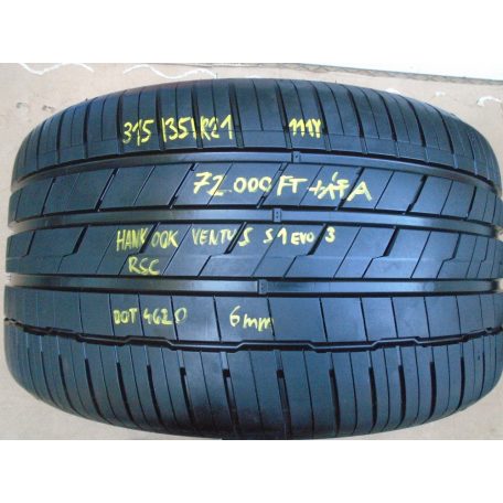 [GYÁRI HASZNÁLT] Nyári gumi  315/35R21 - 111Y Hankook Ventus S1 Evo 3 RSC deffekttűrő - DOT 4620 - 6mm -