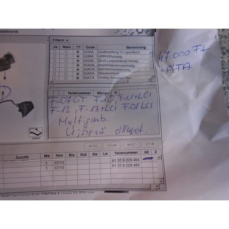 [GYÁRI ÚJSZERŰ] BMW - KORMÁNY MULTIGOMB - 5-ÖS ; 6-OS ; 7-ES /F06 GRANCOUPÉ +LCI ;  F07GT LCI ; F10+LCI ; F11+LCI ; F12+LCI ; F13+LCI ; F01 LCI ; F02 LCI
