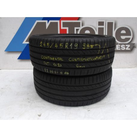 (2db | ÁR/DB)[GYÁRI HASZNÁLT] CONTINENTAL - CONTISPORTCONTACT 5  | 245/45R19 98W DOT: 1020| 6MM