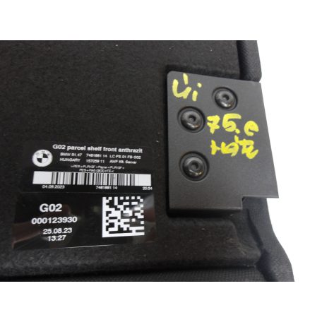 [GYÁRI ÚJ] BMW KALAPTARTÓ (2 RÉSZES) | X4 G02 +LCI | 51 47 7481881 & 51 49 7483726
