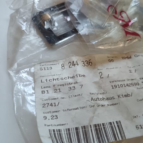 (GYÁRI ÚJ) BMW Rendszámtábla világításhoz lencse 3-as E46  ÁR/CS/2DB