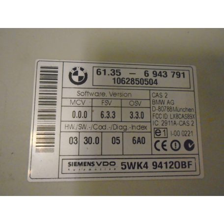 [GYÁRI BONTOTT]  BMW - MOTORVEZÉRLŐ SZETT | E90,  330XD, 2006/07, M57N 231LE | 7801712