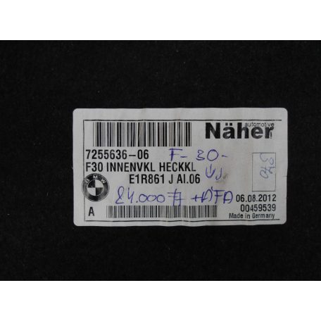 [GYÁRI ÚJ] BMW CSOMAGTÉRAJTÓ KÁRPIT | 3-AS / M3 | 5149 7255636