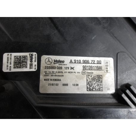 (ÁR/DB)[GYÁRI BONTOTT] MERCEDES-BENZ JOBB ÉS BAL OLDALI LED FÉNYSZÓRÓ | SPRINTER |  A9109067200 / A9109067100