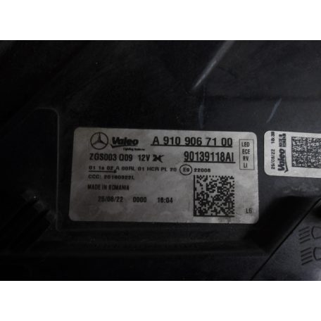 (ÁR/DB)[GYÁRI BONTOTT] MERCEDES-BENZ JOBB ÉS BAL OLDALI LED FÉNYSZÓRÓ | SPRINTER |  A9109067200 / A9109067100