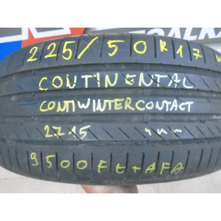 [GYÁRI HASZNÁLT] CONTINENTAL - CONTIWINTERCONTACT | 225/50R17 | 2715 | 4mm | TÉLI  