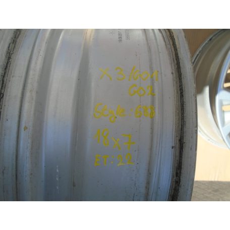 ÁR / DB [GYÁRI BONTOTT]  BMW - FELNI | 18X7 | G01; G02 / X3 | STYLE: 688 | ET: 22 | 6876918