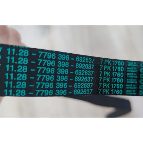 (GYÁRI ÚJ) BMW Hosszbordás szíj 7-es sorozat E65