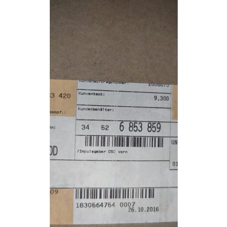 (GYÁRI ÚJ) BMW DSC Szenzor első 5-ös F07 GT+LCI / F10+LCI / F11+LCI / 6-os F06 Gran Coupé+LCI / F12+LCI / F13+LCI / 7-es F01+LCI / F02+LCI