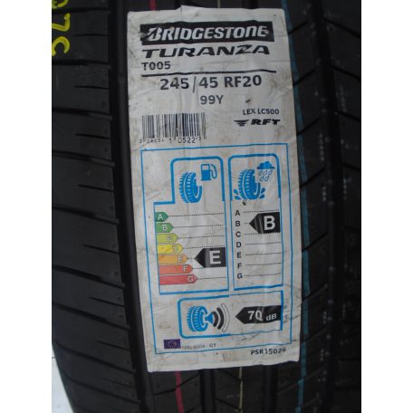 [ÚJ] Bridgestone Turanza T005 - Gumi 1 db- 245/45R20 - Nyári - DOT 1917