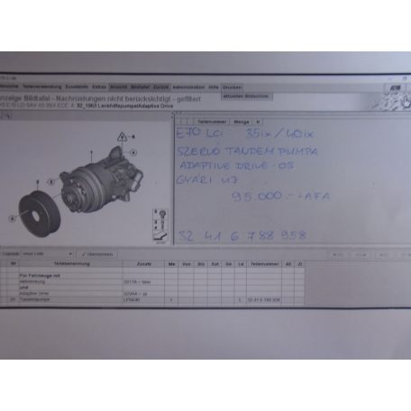 BMW E70 LCI 35ix/40ix Szervo Tandempumpa Adaptive Drive-os /Gyári új/