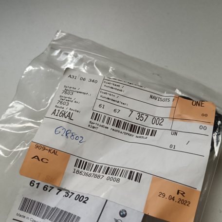 (GYÁRI ÚJ) BMW Lámpamosó fúvóka X3 F25 / X4 F26