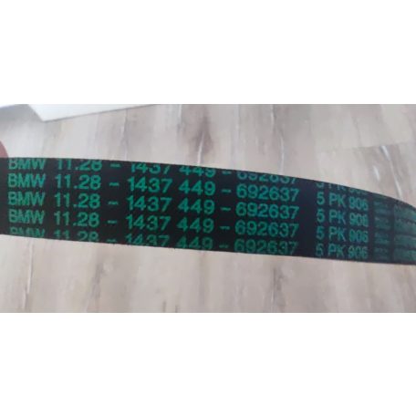 (GYÁRI ÚJ) BMW Hosszbordás szíj 3-as sorozat E36 / 5- ös sorozat E34 / E39 / 7-es sorozat E38 / Z3 E36