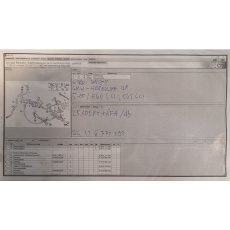 [GYÁRI BONTOTT] BMW - HIDRAULIKA CSŐ - 5-ÖS / E60 LCI ; E61 LCI - 32416777291 