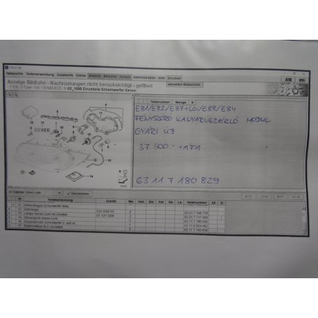 Gyári, új BMW fényszóró kanyarvezérlő modul - E81/E82/E87+LCI/E88  E84
