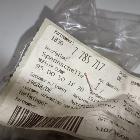 (GYÁRI ÚJ) BMW Kipufogó bilincs 3-as sorozat E46 / X3 E83+LCI