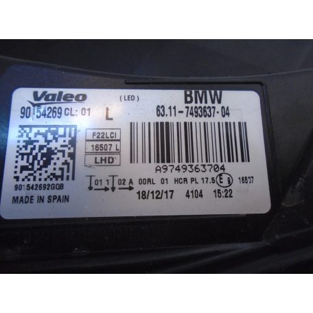 [GYÁRI HASZNÁLT] BMW - BAL oldali ADAPTIV LED  fényszóró - F22 LCI / 2-es 