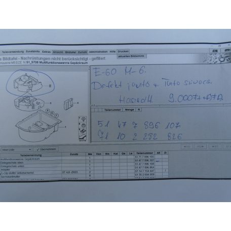[Használt] BMW - Defektjavító + Tartó szivacs - 5-ös / E60 M6 