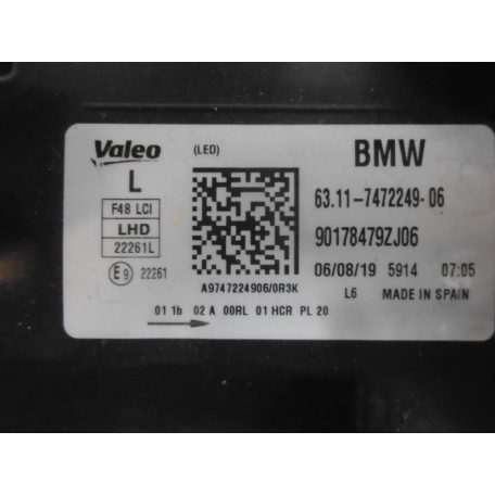 [GYÁRI BONTOTT] BMW - FÉNYSZÓRÓ, LED , BAL OLDALI  X1/F48 LCI