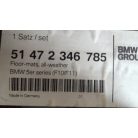 (GYÁRI ÚJ) BMW Gumiszőnyeg fekete hátsó garnitúra 5-ös sorozat F10+LCI / F11+LCI 