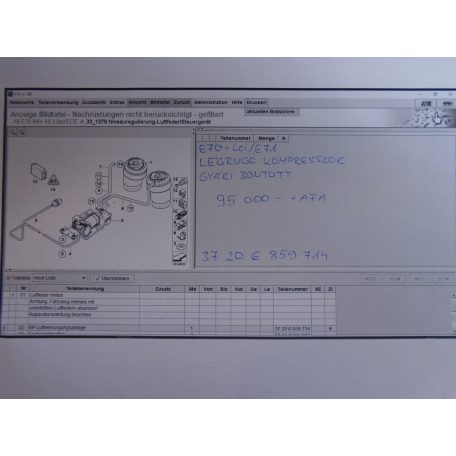 BMW E70+LCI/E71 Légrugó Kompresszor /Gyári Bontott/