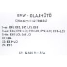 [GYÁRI BONTOTT] BMW - OLAJHŰTŐ HŐCSERÉLŐ - 1-es; 3-as; 5-ös; X1; X3; Z4 - | 11 42 7508967
