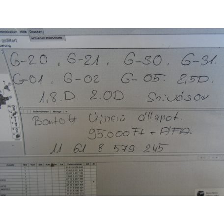 [GYÁRI HASZNÁLT, újszerű] BMW Szívósor - 3 / 5 / X3 / X5 /5 G20, G21, G30, G31, G01, G02, G05, / 2,5D .  1,8D . 2,0D