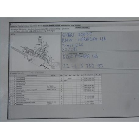 [GYÁRI BONTOTT] BMW - HIDRAULIKA CSŐ -  3-AS -/E46/; X3 -/E83/ -| 6750155 |