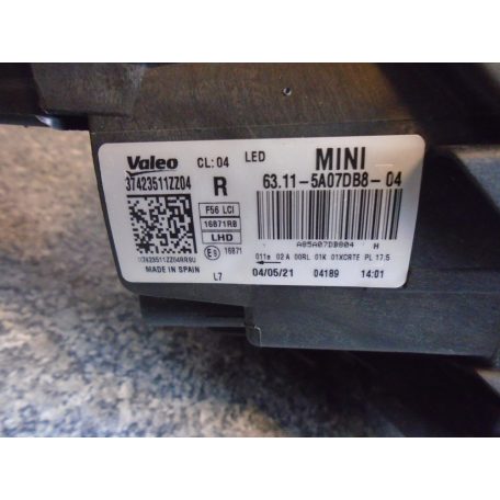 [GYÁRI BONTOTT, JAVÍTOTT] MINI - LED FÉNYSZÓRÓ (JOBB OLDALI) / F56 LCI (ÁR/DB!) (CHROME)
