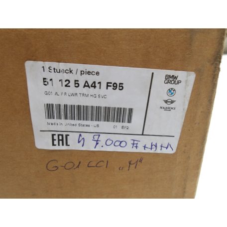 [GYÁRI ÚJ] BMW HÁTSÓ DIFFÚZOR "M" | X3 G01 LCI | 51 12 5A41F95