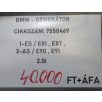   [GYÁRI BONTOTT] BMW - GENERÁTOR - 1-ES ; 3-AS / E81 ; E87 ; E90 ; E91 - 2.0i - CIKKSZÁM: 7550469