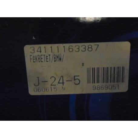 ÁR / DB [GYÁRI ÚJ] BMW - FÉKBETÉT | E39 / 5-ÖS | ELSŐ | 20-30D- IG | 34111163387 (1 DOBOZ 4DB)