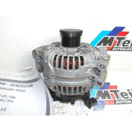 [GYÁRI BONTOTT] BMW - GENERÁTOR -  70-120A  -  14V - 1-ES ; 3-AS / E8x ; E9x - 1.8 ; 2.0 - CIKKSZÁM: 7516101 