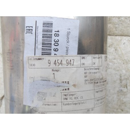 [GYÁRI ÚJ] BMW KIPUFUGÓ | 3-AS G20 +LCI , G21 +LCI / 4-ES G22 +LCI, G23 +LCI, G26 +LCI | 18 30 9454947