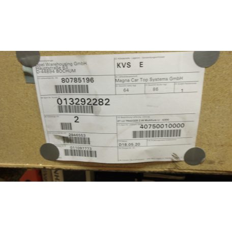 [GYÁRI BONTOTT] OPEL Astra J BICIKLI TARTÓ 13292282