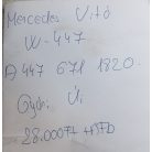 [GYÁRI ÚJ] MERCEDES-BENZ - ABLAKTÖMÍTÉS - W447 - VITO - BAL HÁTSÓ - A4476711820