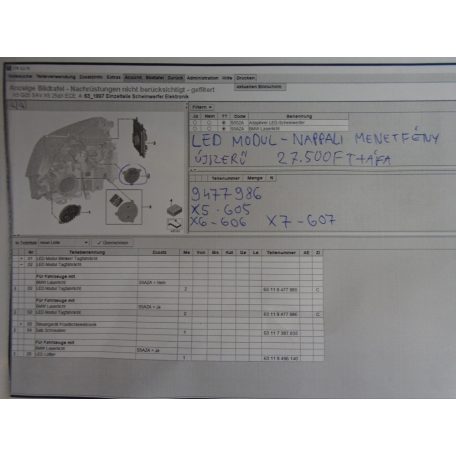 [GYÁRI ÚJSZERŰ] BMW - LED modul - Nappali menetfény - X5 ; G05 ; X6 ; G06 ; X7 ; G07 
