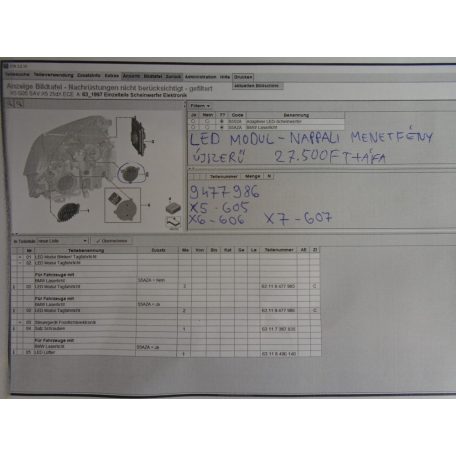 [GYÁRI ÚJSZERŰ] BMW - LED modul - Nappali menetfény - X5 ; G05 ; X6 ; G06 ; X7 ; G07 
