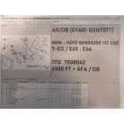 ÁR/DB [GYÁRI BONTOTT] BMW - HŰTŐ RENDSZER VÍZ CSŐ - 7-ES -/E65/E66/	-|1712	7508042|