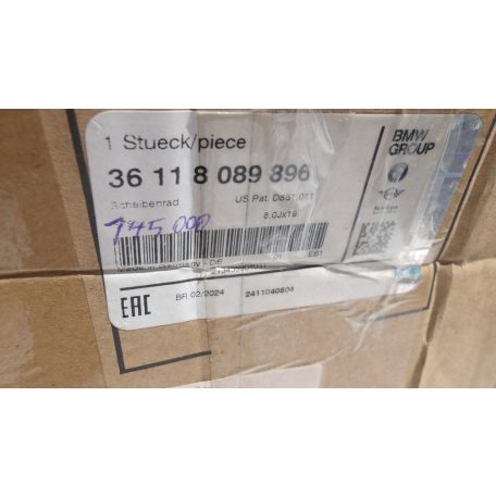 [GYÁRI ÚJ] BMW G20/G21/G22/G23 FELNI STYLE 858M 8JX19 ET27 8089896