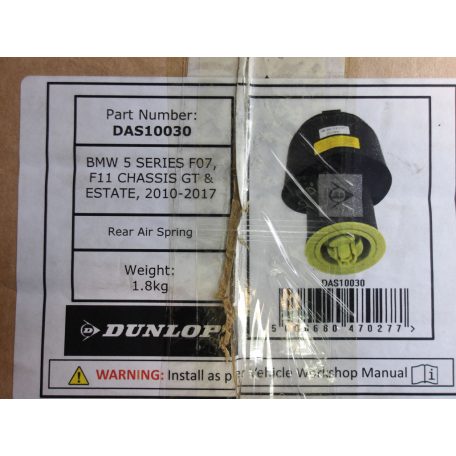 [UTÁNGYÁRTOTT ÚJ] DUNLOP HÁTSÓ LÉGRÚGÓ |  5-ÖS  F07 GT / F11 + LCI | 3710 6784380 / DAS10030