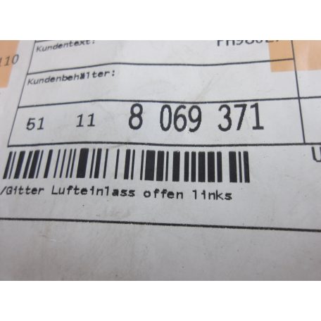 [GYÁRI ÚJ] BMW ELSŐ LÖKHÁRÍTÓ RÁCS "M" BAL OLDALI G20/G21 8069371