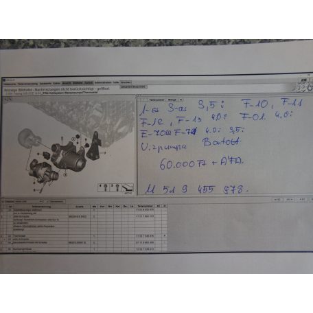 [GYÁRI bontott] BMW - Vízpumpa / 1-es , 3-as / 3,5i F10 , F11 , F12 , F13 4,0i F01 4,0i , E70 F71 4.0i ; 3,5i