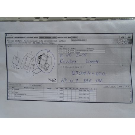 BMW Hűtés box  / 7-es sorozat,  E65 , E66 