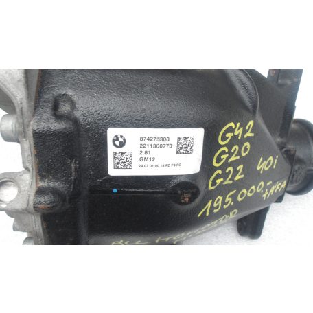 [GYÁRI BONTOTT] BMW HÁTSÓ DIFFERENCIÁLMŰ G42/G20/G22 40I 8742753 ÁLLÍTÓMOTOR HIBÁS 