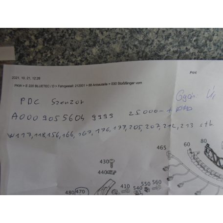 [GYÁRI ÚJ] Mercedes-Benz PDC szenzor 