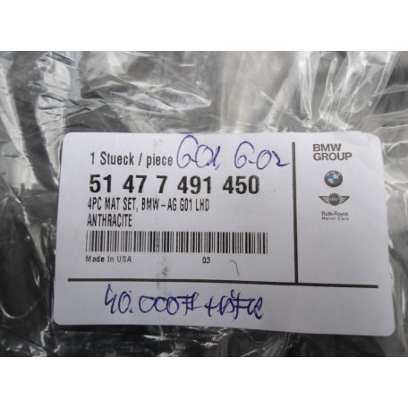[GYÁRI ÚJ] BMW PADLÓSZŐNYEG KÉSZLET | X3 G01 +LCI ; G08 / X4 G02 +LCI  | 51 47 7491450