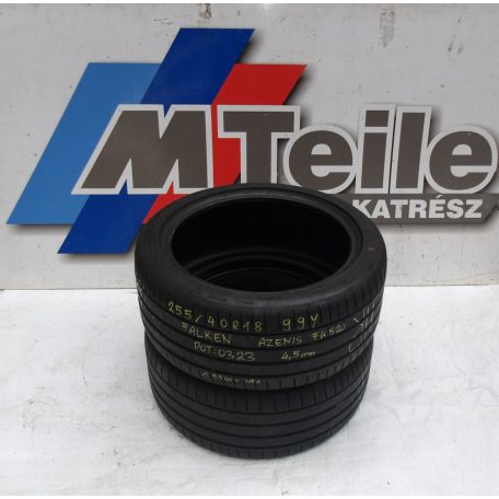 (2db | ÁR/DB)[GYÁRI HASZNÁLT] FALKEN - AZENIS FK520  | 255/40R18 99Y DOT: 0323| 4.5MM