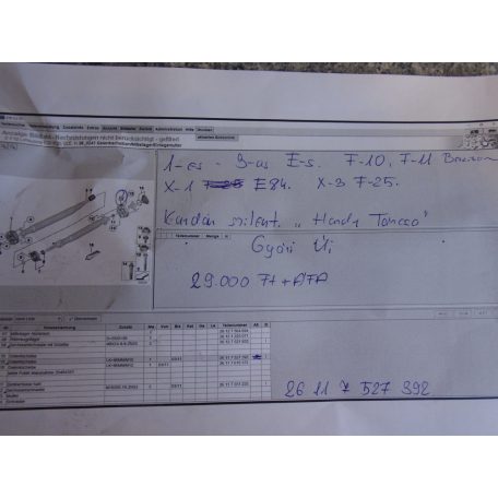 [GYÁRI ÚJ] BMW - Kardán szilent "Hardy tárcsa" / 1-es , 3-as E-s, F10, F11 Benzines, X1 E84, X3 F25